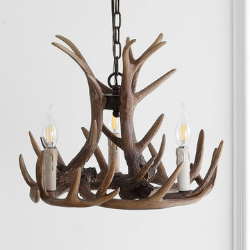 Rudolph Adjustable Resin Antler LED Chandelier